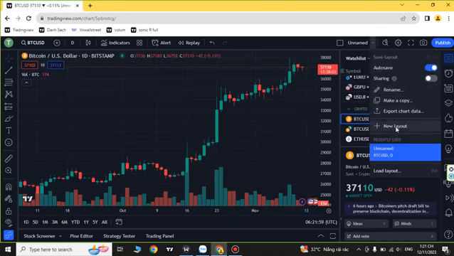 Hình 1. Giao diện tổng quan TradingView Web được cắt trực tiếp từ video.