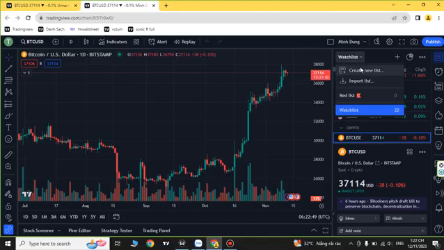 Hình 4. Sau khi tạo list riêng, người dùng tiếp tục sắp xếp và quan sát dữ liệu trực tiếp trên giao diện.